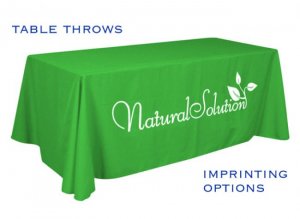 table throw imprinted