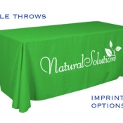 table throw imprinted